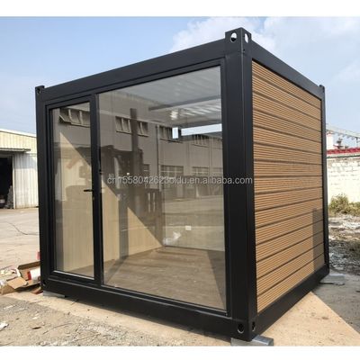 Estrutura principal Tubos quadrados de aço galvanizado 10ft 20ft Container pré-fabricado Casa de madeira para escritório Casa de montagem