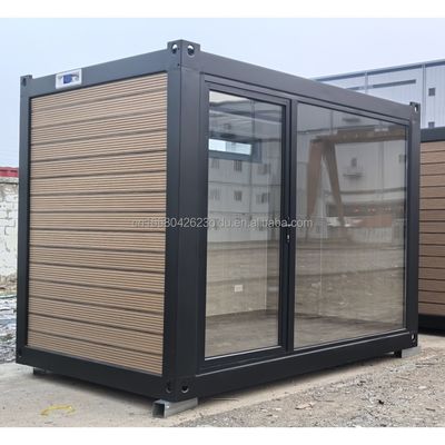 Estrutura principal Tubos quadrados de aço galvanizado 10ft 20ft Container pré-fabricado Casa de madeira para escritório Casa de montagem