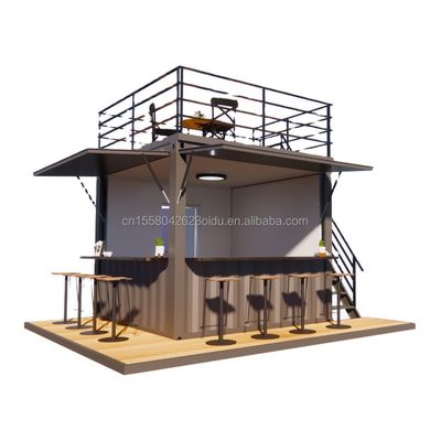 Container de transporte modificado de 10 pés EU Mini Pop-up Shop para restaurantes ao ar livre