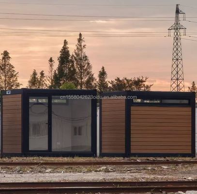 Estrutura principal Tubos quadrados de aço galvanizado 10ft 20ft Container pré-fabricado Casa de madeira para escritório Casa de montagem