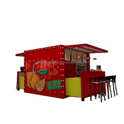 Container de transporte modificado de 10 pés EU Mini Pop-up Shop para restaurantes ao ar livre