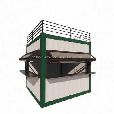 Container de transporte modificado de 10 pés EU Mini Pop-up Shop para restaurantes ao ar livre