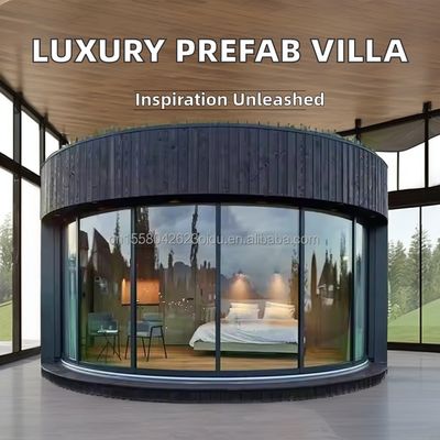 Casa de contêiner portátil de luxo moderno Estrutura de aço pré-fabricada Vila móvel pré-fabricada Casa Hotel para madeira Eco-friendly