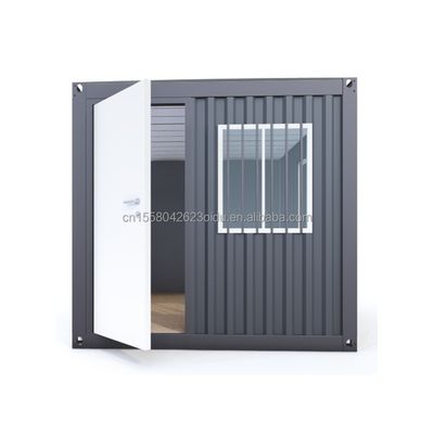 Mini escritório/loja de 10 pés de comprimento, adaptado ao orçamento, contêiner de transporte modificado, painel de sanduíche de aço, hotéis com janelas de liga de alumínio