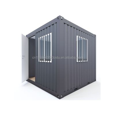 Mini escritório/loja de 10 pés de comprimento, adaptado ao orçamento, contêiner de transporte modificado, painel de sanduíche de aço, hotéis com janelas de liga de alumínio