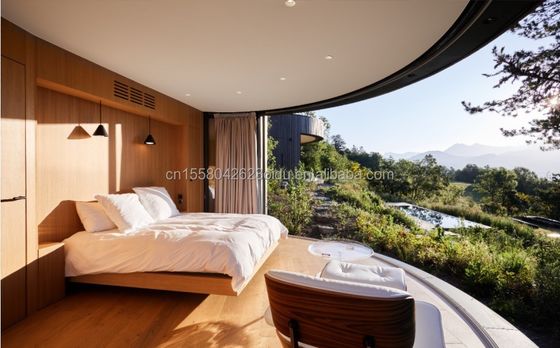 Hotéis Casas de contêineres para hotéis de luxo Casas de madeira modernas Estrutura de aço Casa redonda Senglin Casa de férias