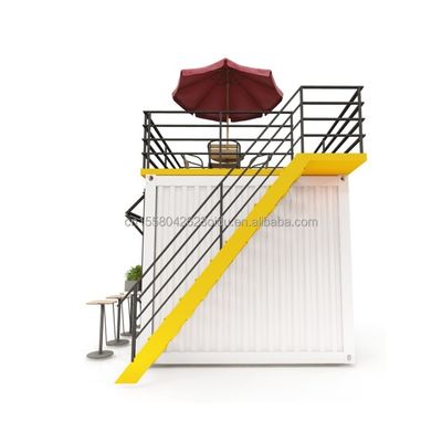 EU 10ft Mini Pop-up Shop Container Café Bar Restaurante de fast food Loja de conveniência com painel de sandes de onda de 50 mm