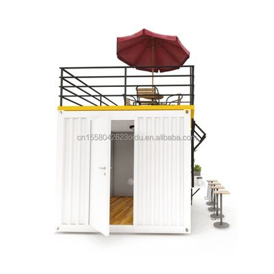 EU 10ft Mini Pop-up Shop Container Café Bar Restaurante de fast food Loja de conveniência com painel de sandes de onda de 50 mm