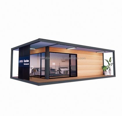Moderno Design 20ft/40ft Casa de Contêineres Prefabricada com Casa de Vidro de Madeira
