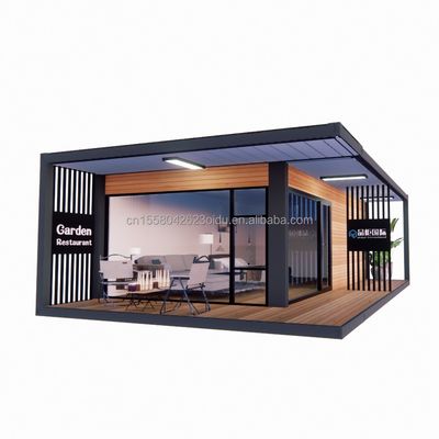 Moderno Design 20ft/40ft Casa de Contêineres Prefabricada com Casa de Vidro de Madeira