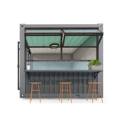 10ft Mini Pop-up Shop Container Café Bar Restaurante de fast food Loja de conveniência com janelas de alumínio