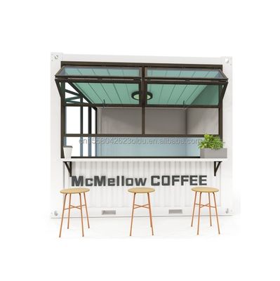 10ft Mini Pop-up Shop Container Café Bar Restaurante de fast food Loja de conveniência com janelas de alumínio