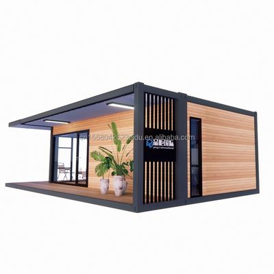 Moderno Design 20ft/40ft Casa de Contêineres Prefabricada com Casa de Vidro de Madeira
