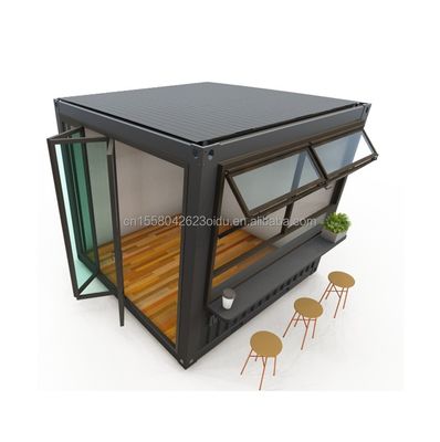 10ft Mini Pop-up Shop Container Café Bar Restaurante de fast food Loja de conveniência com janelas de alumínio
