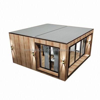 Sunshine House Container Casa de vidro de madeira pré-fabricada com cor personalizada e casa de contêineres de 40 pés