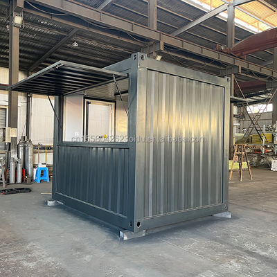 Loja Prefabricada Custom Pop Up Cafe Bar em 10ft e 20ft Container Lojas de café com tubos quadrados de aço galvanizado