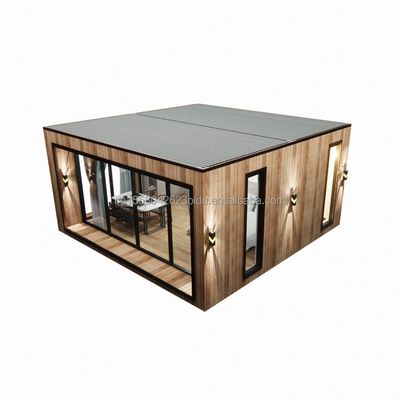 Sunshine House Container Casa de vidro de madeira pré-fabricada com cor personalizada e casa de contêineres de 40 pés