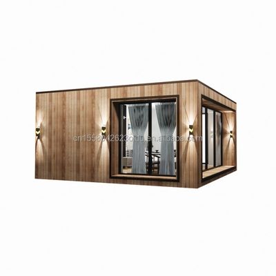 Sunshine House Container Casa de vidro de madeira pré-fabricada com cor personalizada e casa de contêineres de 40 pés