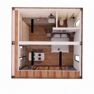 Sunshine House Container Casa de vidro de madeira pré-fabricada com cor personalizada e casa de contêineres de 40 pés