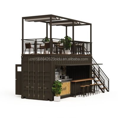 Estrutura de aço galvanizado de aço curvado 180g 20ft dobrável luxo pré-fabricado portavel contentor de loja de café para produtos