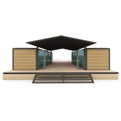 40ft Large Container House para hotéis e campo Residente Log pré-fabricado Steel Workshop / sala de aula Painel Sandwich