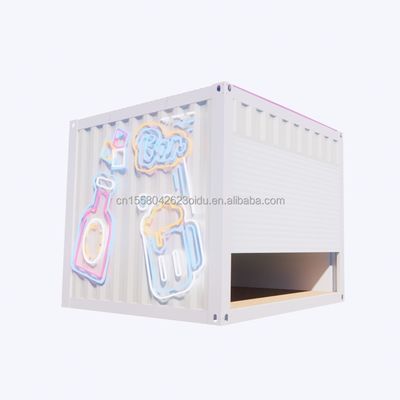 Wave Sandwich Panel Wall 10ft Pop-Up Mobile Container House para lojas de varejo
