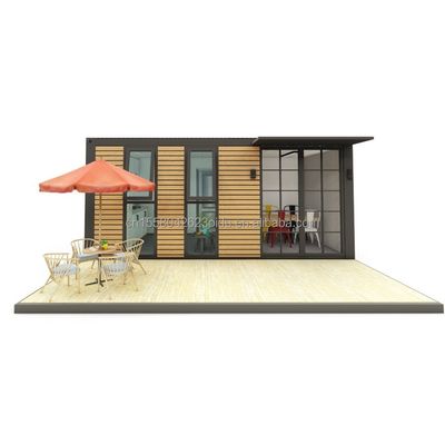 20ft ou 40ft portavel Tiny Home pré-fabricado Villa de aço leve Modular casas pré-fabricadas com tubos quadrados de aço galvanizado