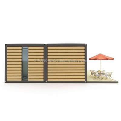 20ft ou 40ft portavel Tiny Home pré-fabricado Villa de aço leve Modular casas pré-fabricadas com tubos quadrados de aço galvanizado