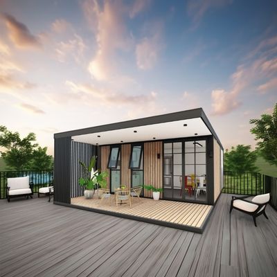 Quadro de aço galvanizado de aço curvado 180g Design moderno de luxo Pequeno quarto pré-fabricado para jardim ao ar livre Casa Villa venda