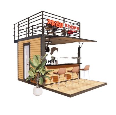 10ft Modern Design Fast Food Mini Pop-Up Shop Flat Pack Container de aço para Carport em Outdoor Café Café Bar Carport