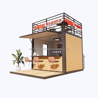 10ft Modern Design Fast Food Mini Pop-Up Shop Flat Pack Container de aço para Carport em Outdoor Café Café Bar Carport
