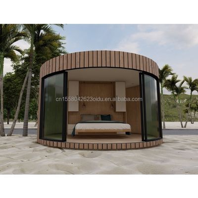 Casa redonda de aço inoxidável modular com personalização e construção de cores personalizadas