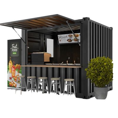 Pequena Taverna Loja de Café Taverna móvel Moderna customizável Casas de aço pré-fabricadas para casa móvel removível