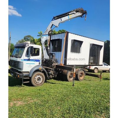 Estrutura principal Tubos quadrados de aço galvanizado Contêiner de embalagem plana para exterior Design moderno Casas de contêineres pré-fabricadas