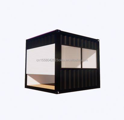 20ft Mini Store Container Café Bar Fast Food Restaurante Loja de conveniência Quiosque Booth com Alumínio Janela