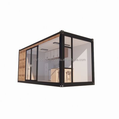 Casas de contêiner pré-fabricadas de 20 pés 40 pés Design moderno Casas pré-fabricadas de cores de madeira para casais Famílias Hotéis ao ar livre