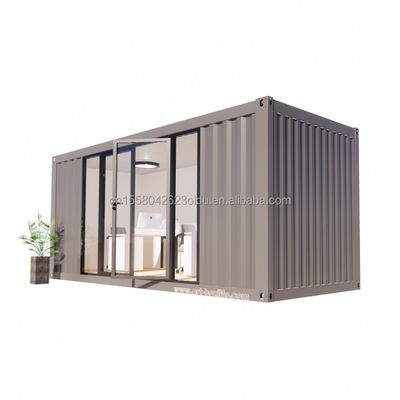Casa de contêiner pré-fabricada portátil moderna ao ar livre com instalação gratuita Banheiro móvel Sala de dormir e painel de sanduíche de aço