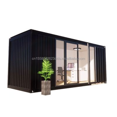 Casa de contêiner pré-fabricada portátil moderna ao ar livre com instalação gratuita Banheiro móvel Sala de dormir e painel de sanduíche de aço