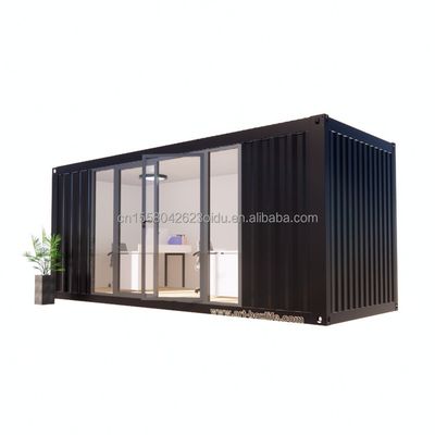Casa de contêiner pré-fabricada portátil moderna ao ar livre com instalação gratuita Banheiro móvel Sala de dormir e painel de sanduíche de aço