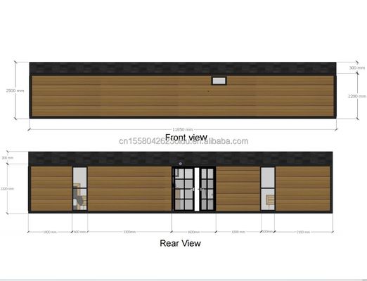 20 40 FT Modern Design Container expansível Casa pré-fabricada de madeira de cor jardim para uma experiência de vida personalizada