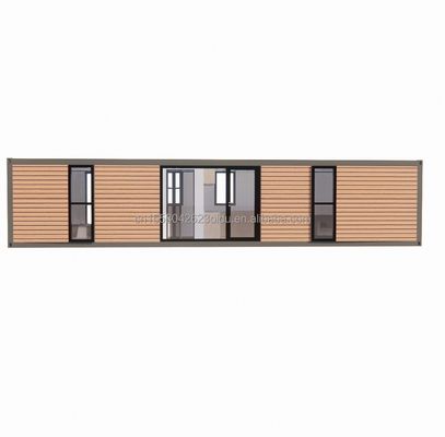 Loja Moderna Simples Customizada 20F 40ft pré-fabricada Casa de Contêiner de Madeira Expandivel com 2 Grandes Quartos em estilo simples
