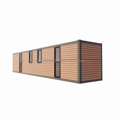 Loja Moderna Simples Customizada 20F 40ft pré-fabricada Casa de Contêiner de Madeira Expandivel com 2 Grandes Quartos em estilo simples