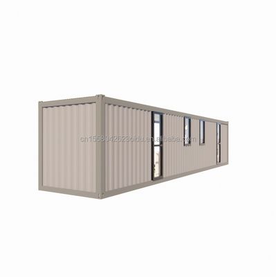 Loja Moderna Simples Customizada 20F 40ft pré-fabricada Casa de Contêiner de Madeira Expandivel com 2 Grandes Quartos em estilo simples