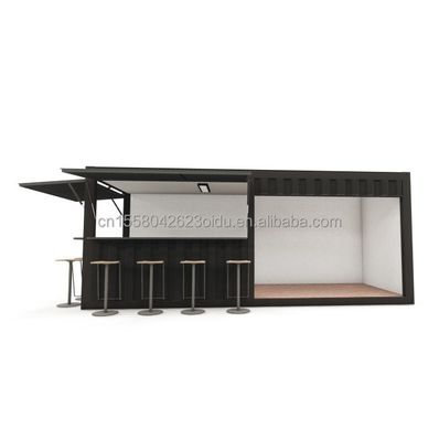 20ft Frame de aço Prefabricado Food Booth Container com janelas de alumínio e de aço galvanizado dobra