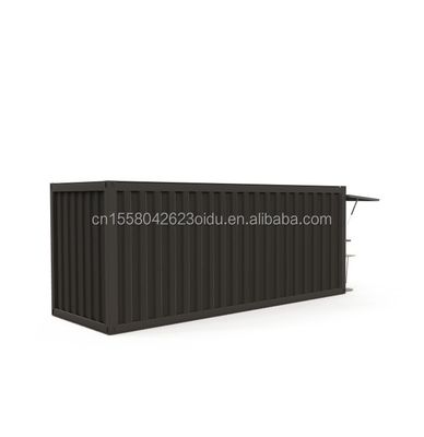 20ft Frame de aço Prefabricado Food Booth Container com janelas de alumínio e de aço galvanizado dobra