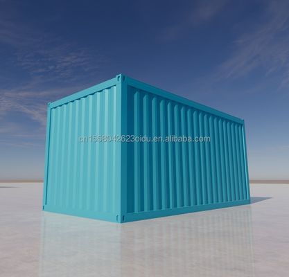 Estrutura de aço pré-fabricada exterior de 20 pés Casa Casa Container Casas de embalagem plana Feitas de painel de sanduíche de onda de 50/75/100 mm