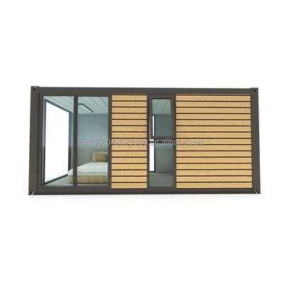Casa de contêineres de aço pré-fabricada moderna de 20 pés Casa de residência pré-fabricada de cores de madeira Casa pequena de casa de casal