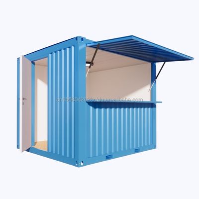 10ft Fast Food Mini Container Móvel Bar de Café Casas de Design Moderno Outdoor Container de Envio Modificado Lojas de Café Lojas Pop-up