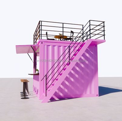 Quadro de aço e galvanizado de aço de dobra Container pré-fabricado Restaurante Loja de alimentos Booth 10 pés com casas de contentores