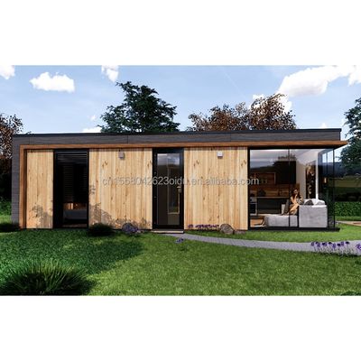 Quadro de aço galvanizado de aço curvado 180g Casa de contêineres pré-fabricada de design moderno para espaços residenciais ao ar livre